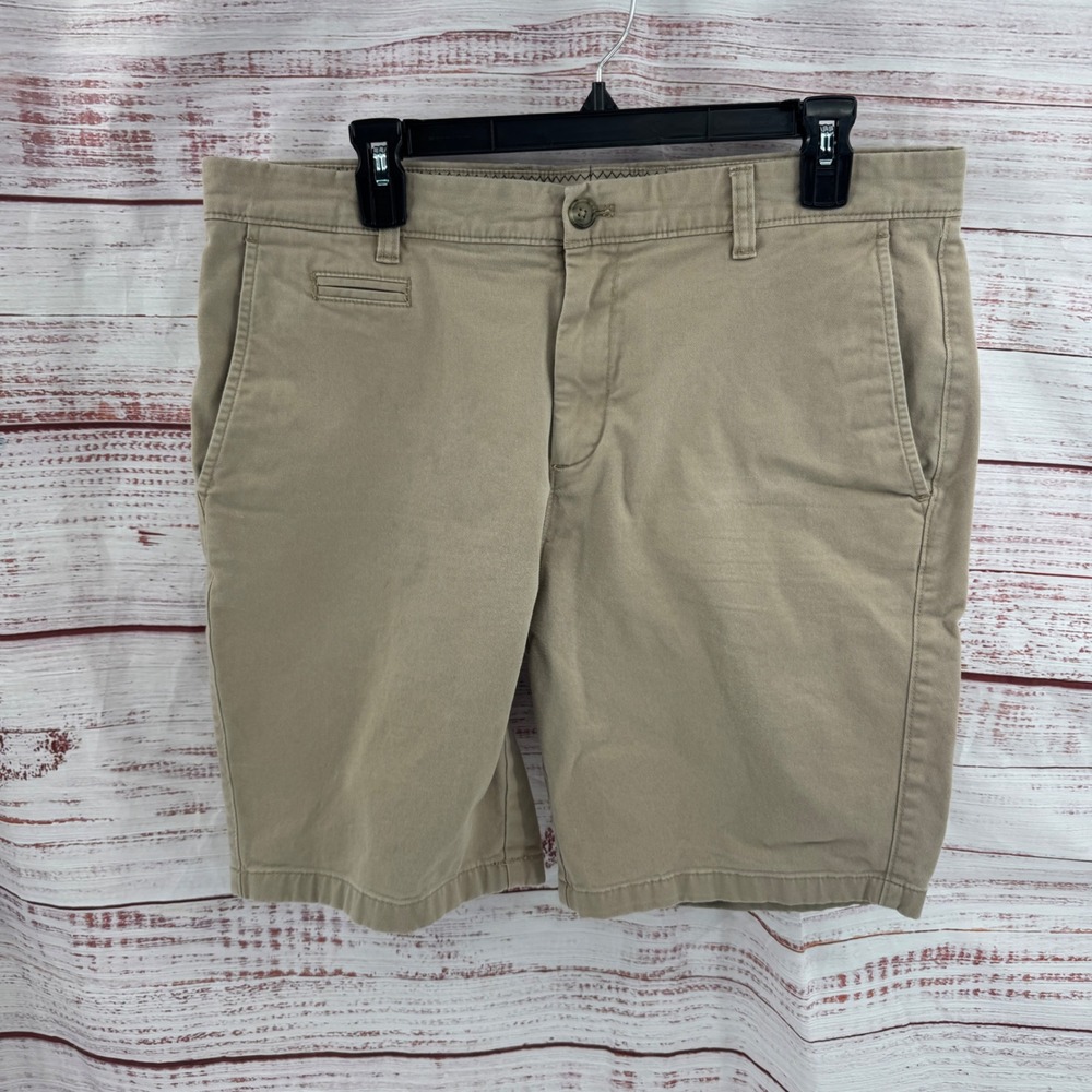 Johnnie-O Shorts Mens Size 25 Khaki Flat Front Chino Stretch Golf Athletic